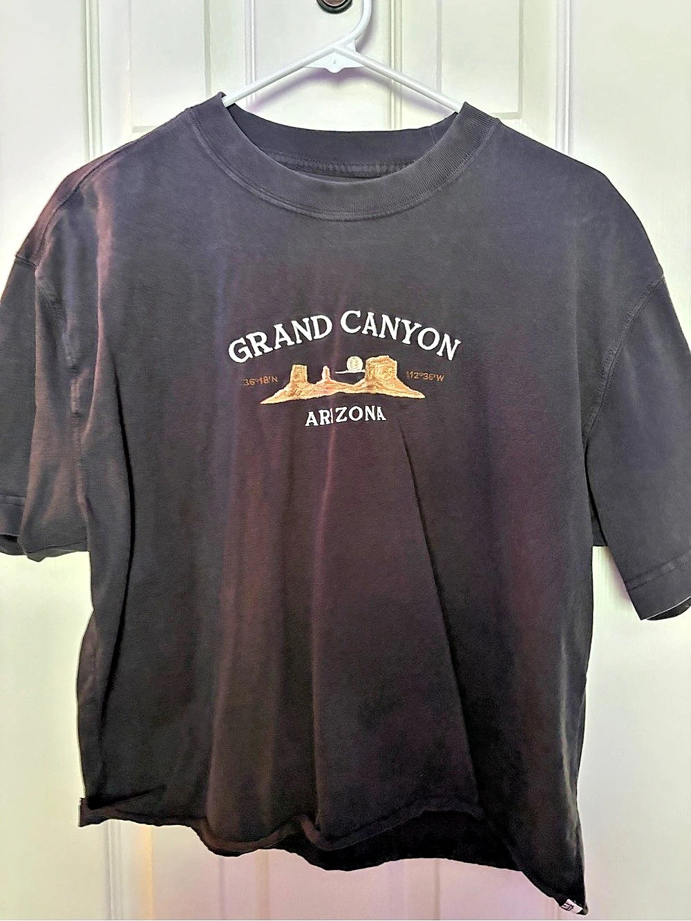 Hollister Boxy Heavyweight Grand Canyon Arizona Graphic Tee Black Medium